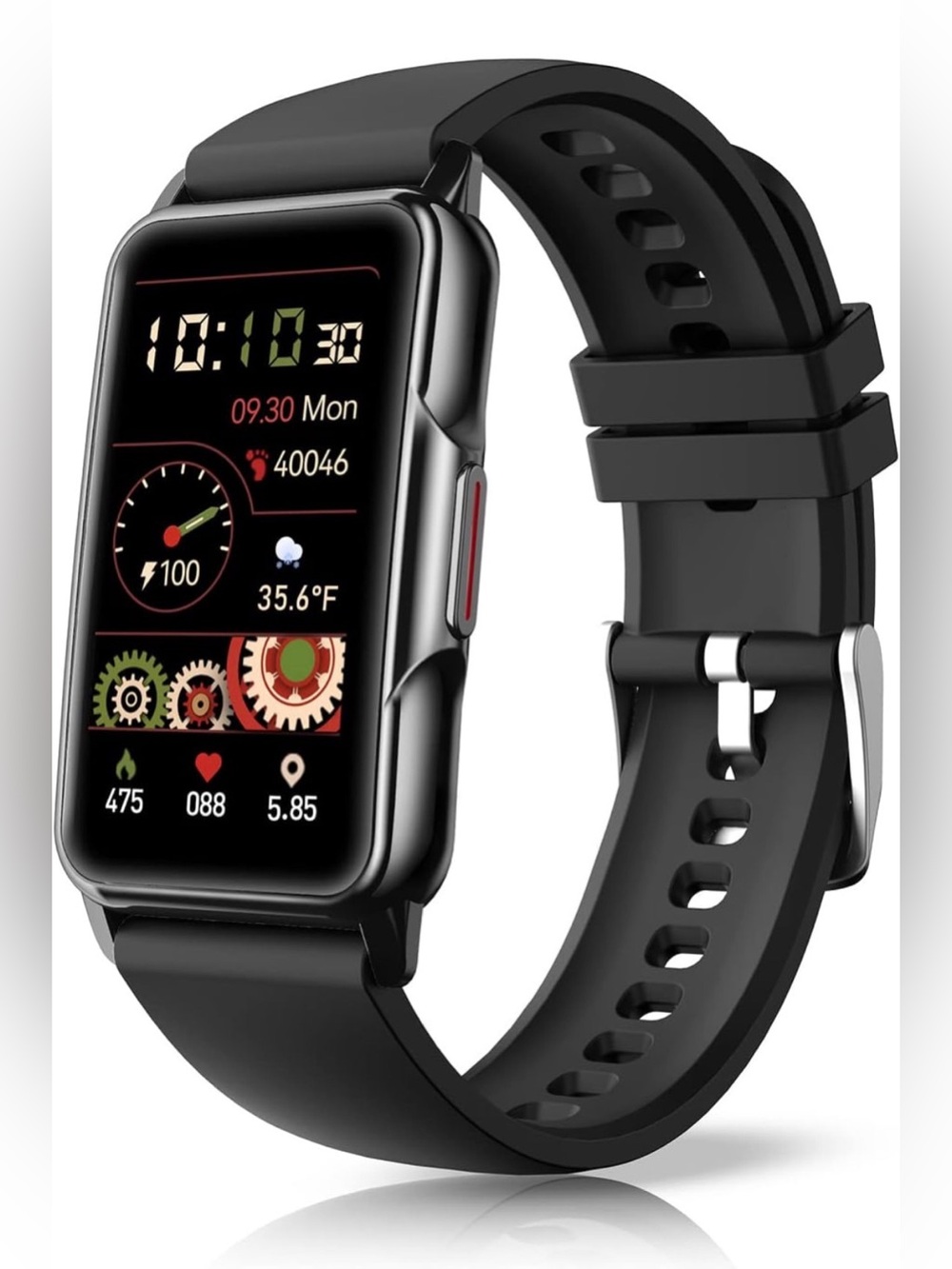 Smartwatch Fitness Tracker,Health Monitoring,115 Sports Modes,Waterproof,Black